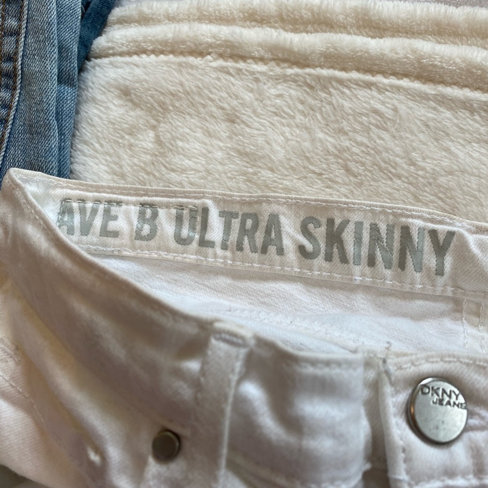 Cute white skinny jeans, DKNY, sz 4 - Picture 7 of 8